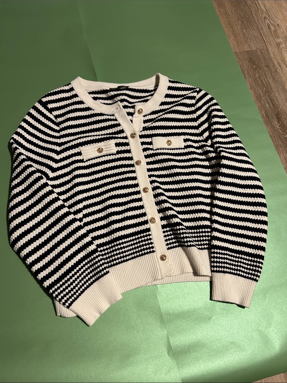 Navy and White Sweater